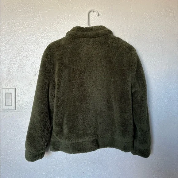 Wonder Nation Kids Sherpa Jacket - Green and Pink - Picture 2 of 7